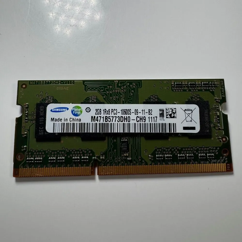 Samsung 2GB DDR3 Laptop RAM PC3-10600S 1333MHz SODIMM M471B5773DH0-CH9 1Rx8